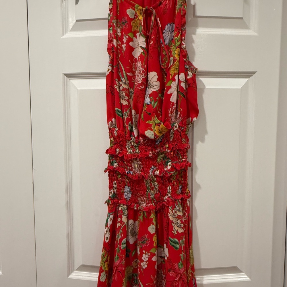 Parker Red Ruffled Tiered Sundress